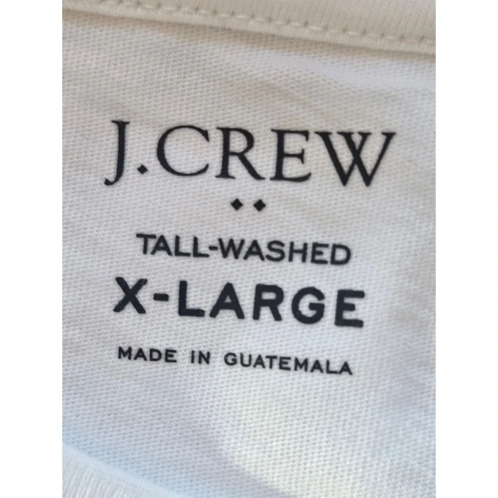 J.‎ Crew Factory Tall Washed Jersey T-Shirt Mens X-Large Tall White NWT A0325
